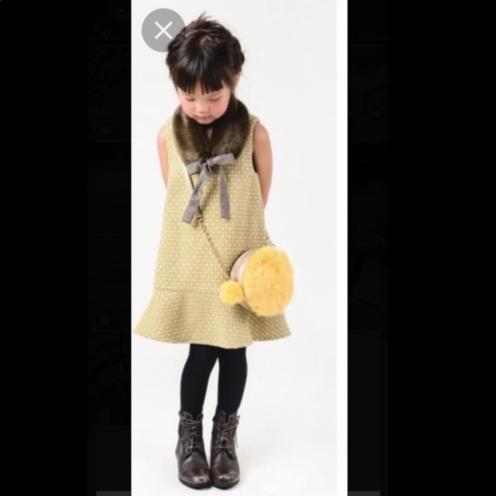 Imoga ⭐️Gold & grey ⭐️sparkle ⭐️plaid Imoga ruffle shift dress